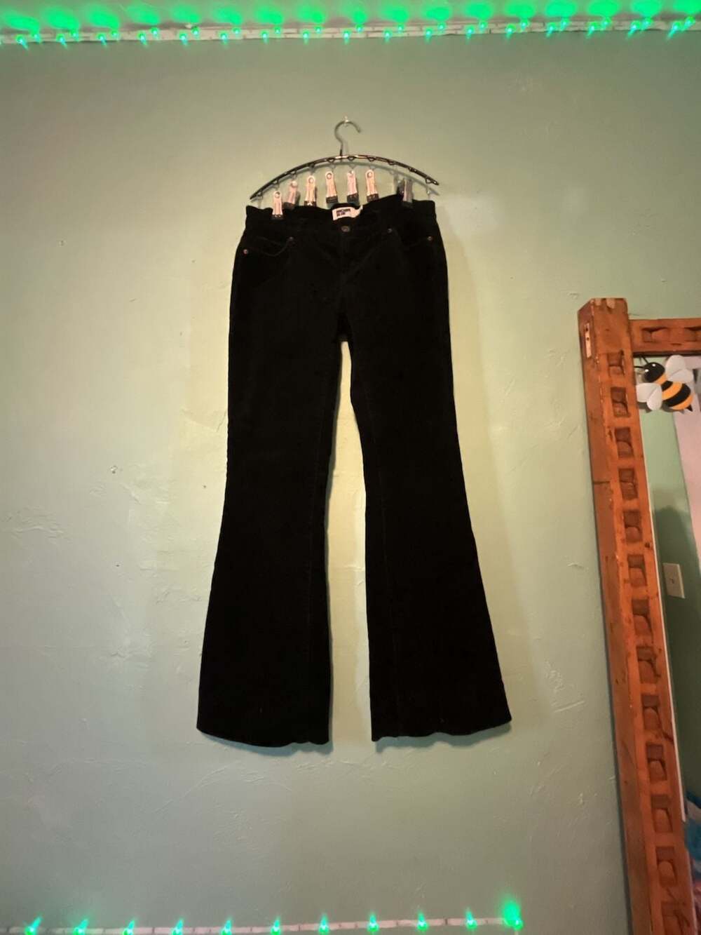 Anchor Blue Vintage Black Corduroy Flare Pants